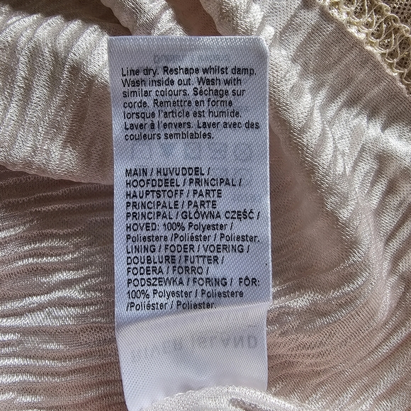 River Island Plus Plisse Bardot Off-Shoulder Cream Ruffle Top - Picture 14 of 15